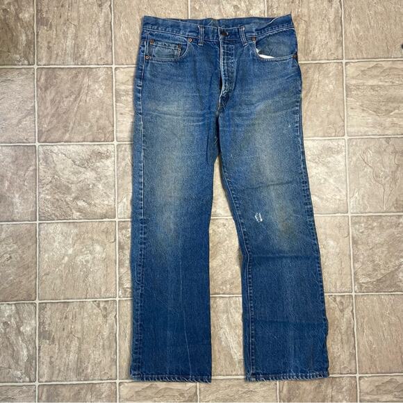 Vintage Levi Blue Straight Leg Jeans
